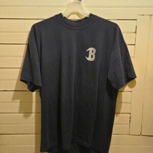 Buchanans Auto Detailing Shirt Mens Navy Short Sleeve Chest Logo Back Print